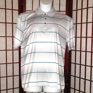 Ben Hogan Performance Polo Golf Shirt Pinstripe L SS